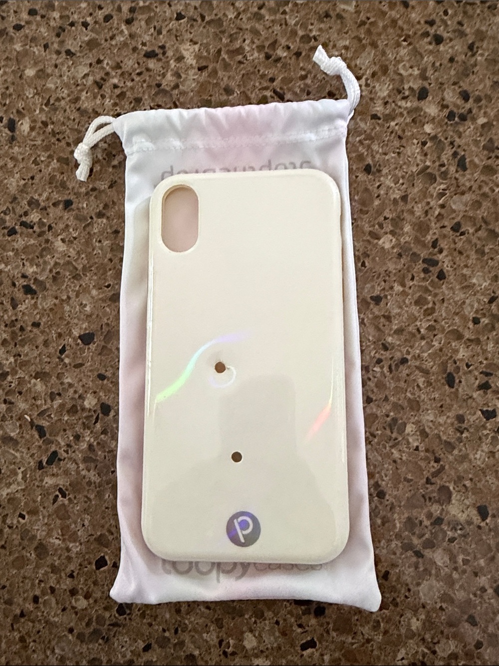 Loopy Case Cream Iridescent iPhone XR Case